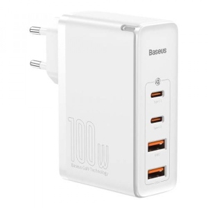 Мережевий зарядний пристрій Baseus GaN2 Pro Quick Charger 2C+2U 100W EU White (CCGAN2P-L02)
