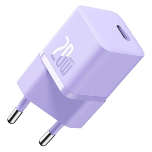 Мережевий зарядний пристрій Baseus GaN5 FC mini 1C 20W Violet (CCGN050105)