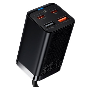 Мережевий зарядний пристрій Baseus Fast Charger 2C+2U 65W Black (CCGP040101)