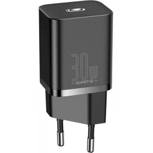 Мережевий зарядний пристрій Baseus 30W Super-Si EU (CCSUP-J01) Black