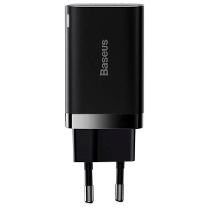 Мережевий зарядний пристрій Baseus Super Si Pro Quick Charger C+U 30W EU Black (CCSUPP-E01)