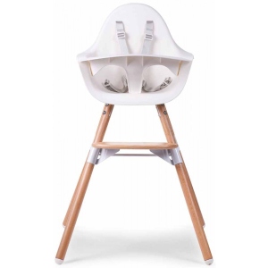 Стільчик для годування класичний Childhome Evolu 2 Natural/White (CHEVOCHNW)
