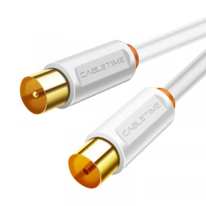 Кабель Optical Cabletime Male to Female 75OHM 2 m White (CF33L)
