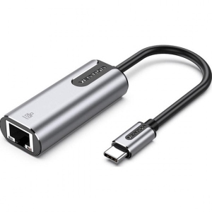 Перехідник USB Type-C - RJ-45 Vention USB3.1 Type-C - RJ45 Black (CFNHB)