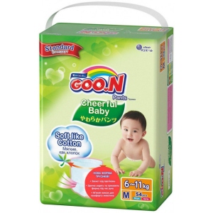 Одноразові підгузки-трусики Cheerful Baby Размер M (6-11 кг), 54 шт. (843284)