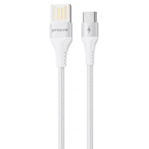 Кабель синхронізації даних Proove Double Way Weft Type-C 2.4A 1m White (504950003)