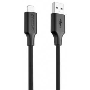 Кабель синхронізації даних Proove Striped Silicone Lightning 1m Black (577250001)