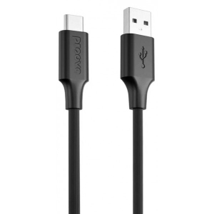 Кабель синхронізації даних Proove Striped Silicone Type-C 1m Black (577260001)