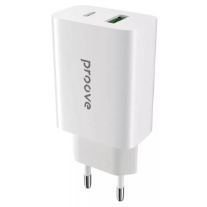 Мережевий зарядний пристрій Proove Rapid 20W Type-C + USB White (349150003) Київ