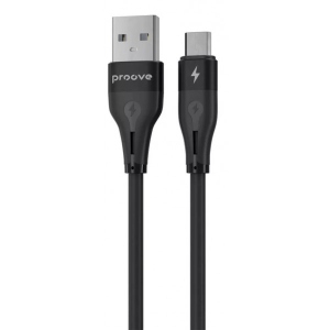 Кабель синхронізації даних Proove Soft Silicone Micro USB 2.4A 1m Black (492050001)