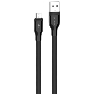 Кабель синхронізації даних Proove Flat Out Micro USB 2.4A 1m Black (504930001) в Україні