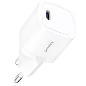 Мережевий зарядний пристрій Proove Silicone Power 20W (Type-C) White
