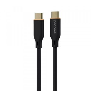 Кабель синхронізації даних Proove Jelly Silicone Type-C to Type-C 60W 1m Black (492010001)