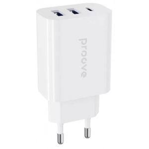 Мережевий зарядний пристрій Proove Rapid 30W (2 USB + Type-C White (483950003) в Україні