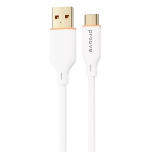 Кабель синхронізації даних Proove Jelly Silicone Type-C 2.4A (1m) White (491990003)