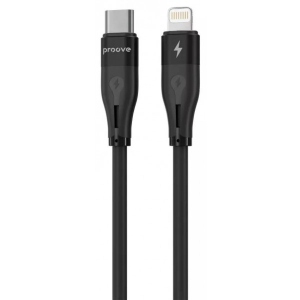 Кабель синхронізації даних Proove Soft Silicone Type-C to Lightning 27W 1m Black (492060001)