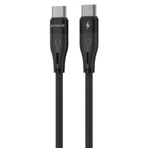 Кабель синхронізації даних Proove Soft Silicone Type-C to Type-C 60W 1m Black (492070001)