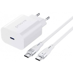 Мережевий зарядний пристрій Proove Rapid 30W (Type-C) + Кабель Type-C to Type-C White (546880003)