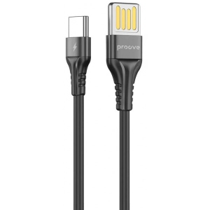 Кабель синхронізації даних Proove Double Way Silicone Type-C 2.4A 1m Black (505080001)