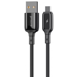 Кабель синхронізації даних Proove Flex Metal Micro USB 2.4A 1m Black (505020001)