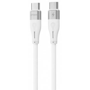 Кабель синхронізації даних Proove Soft Silicone Type-C to Type-C 60W 1m White (492070003)