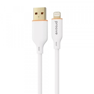 Кабель синхронізації даних Proove Jelly Silicone Lightning 2.4A 1m White (491980003)