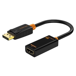 Перехідник Сabletime DisplayPort HDMI V 2.0 (M/F) 0.2m Black (CP22B)