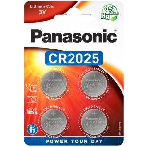 Батарейка тип CR2025 Panasonic 4 шт. (CR-2025EL/4B)