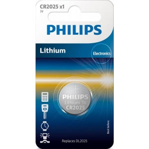 Батарейка тип CR2025 Philips CR2025 Lithium 1шт/уп.