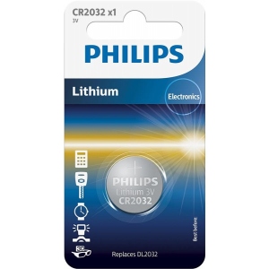 Батарейка тип CR2032 Philips Lithium CR 2032 BLI 1 (CR2032/01B)