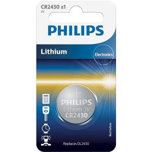 Батарейка Philips Lithium CR 2430 BLI 1 (CR2430/00B)