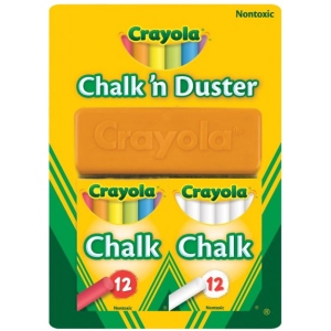Набір крейди Crayola з щіточкою для видалення, 24 шт (256418.012)