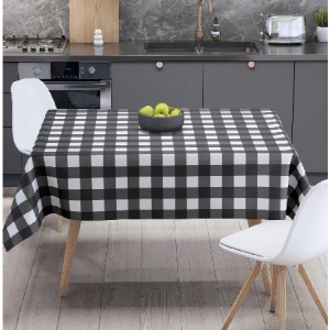 Скатертина прямокутна ТЕП Panama 180х220 см Black check (С-04187_29801)