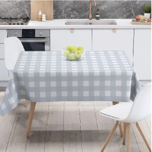Скатертина прямокутна ТЕП Panama 180х220 см Light grey check (С-04187_29803)