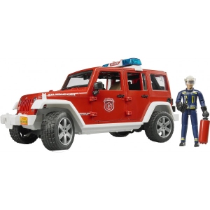 асортимент Наземна спецтехніка BRUDER Пожежний джип Wrangler Unlimited Rubiconс фігуркою пожежного, М1: 16 (02528)