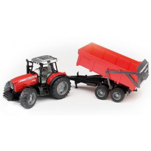 Наземна спецтехніка BRUDER Трактор Massey Ferguson 7480 c причепом, М1: 16 (02045) купити в Україні