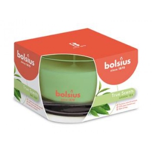 Свічка скло Bolsius ароматична True scents 63/90 Зелений чай купити в Києві