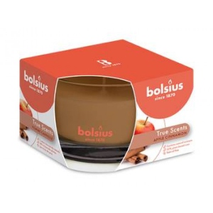 Свічка скло Bolsius ароматична True scents 63/90 Яблуко і кориця