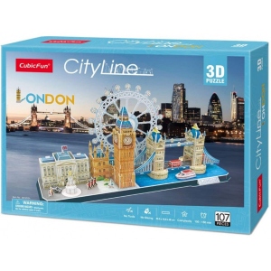 Пазл Cubic Fun трехмерная головоломка-конструктор ''City Line London'' (MC253h)