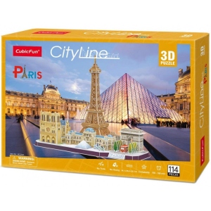 3D пазли Cubic Fun City Line "Париж" (MC254h)