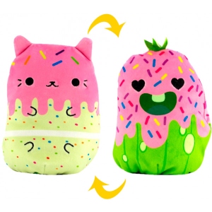 М'яка іграшка тварина Cats Vs Pickles Котик та Огірок Солодощі 2 в 1 15 см (CVP2200-6)