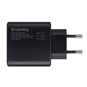 Мережевий зарядний пристрій Colorway Power Delivery Port PPS USB Type-C 45W Black (CW-CHS034PD-BK)