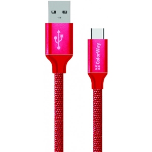 Кабель синхронізації даних Colorway USB-USB Type-C 1m Red (CW-CBUC003-RD)