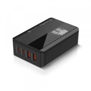 Мережевий зарядний пристрій Colorway Power Delivery (2USB-A + 2USB TYPE-C) (65W) Black (CW-CHS040PD-BK)