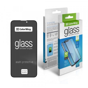 Захисне скло для смартфону Colorway 9H FC glue Anti-Spy Apple iPhone 15 Pro Black (CW-GSFGASAI15P-BK)