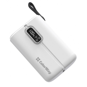 Батарея мобільна Colorway Full power 10 000 mAh 22.5W White (CW-PB100LPK2WT-PDD_P)