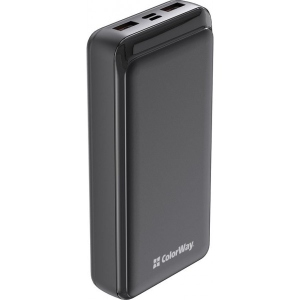Батарея мобільна Colorway Power Bank 20 000 mAh Slim Black (CW-PB200LPD2BK)