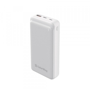 Батарея мобільна Colorway Slim 20 000 mAh 20W White (CW-PB200LPG3WT-PD)