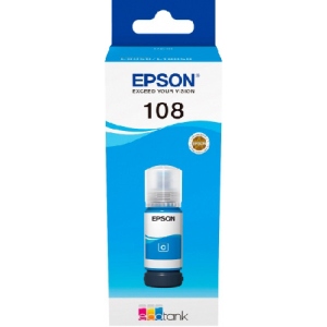 Чорнило Epson 108 EcoTank L8050/L18050 Cyan (C13T09C24A)