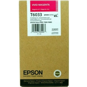 Картриджі для струменевих принтерів Epson StPro 7880/9880 vivid magenta, 220мл. (C13T603300)